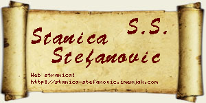 Stanica Stefanović vizit kartica